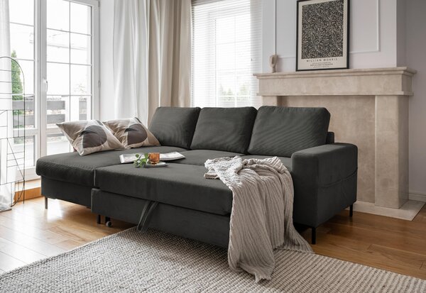 ROHOVÁ SEDAČKA, textil, sivá MID.YOU - Sedačky, Online Only