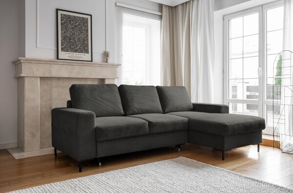 ROHOVÁ SEDAČKA, textil, sivá MID.YOU - Sedačky, Online Only