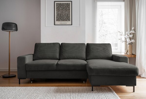 ROHOVÁ SEDAČKA, textil, sivá MID.YOU - Sedačky, Online Only