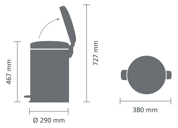 ODPADKOVÝ KÔŠ 20 l Brabantia - Upratovanie
