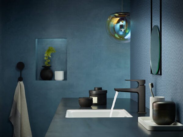Hansgrohe Metropol - Umývadlová batéria 110 s odtokovou súpravou Push-Open, kartáčovaný čierny chróm 32507340