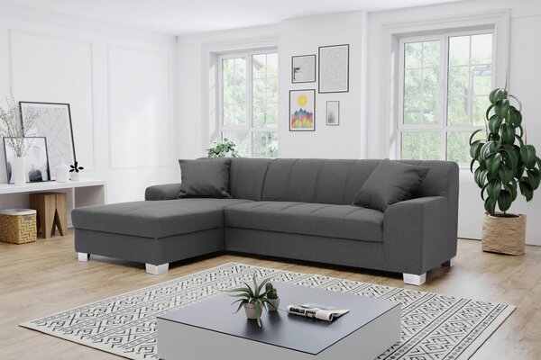 ROHOVÁ SEDAČKA, textil, sivá MID.YOU - Sedačky, Online Only