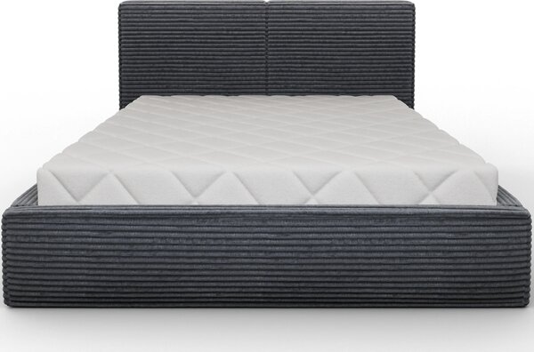 Manželská čalúnená posteľ 140x200 PENVIRO 1 - tmavo šedá