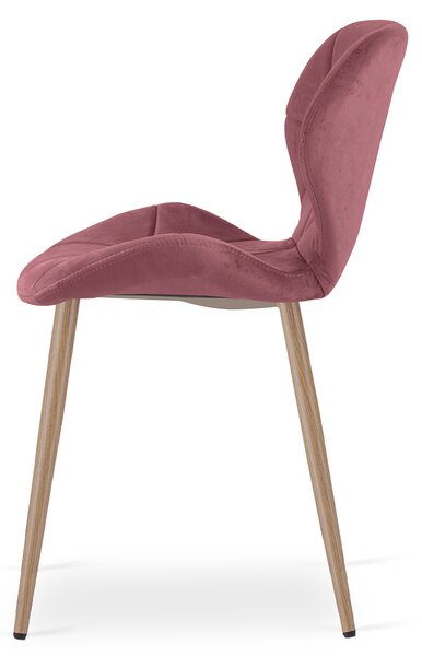 Jedálenská stolička MANGO VELVET, tmavoružová