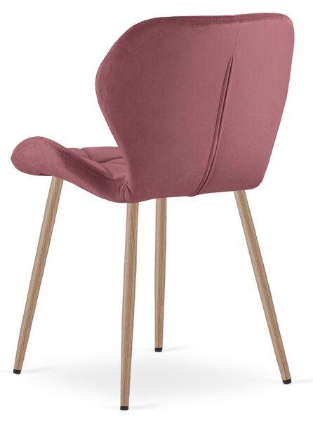 Jedálenská stolička MANGO VELVET, tmavoružová