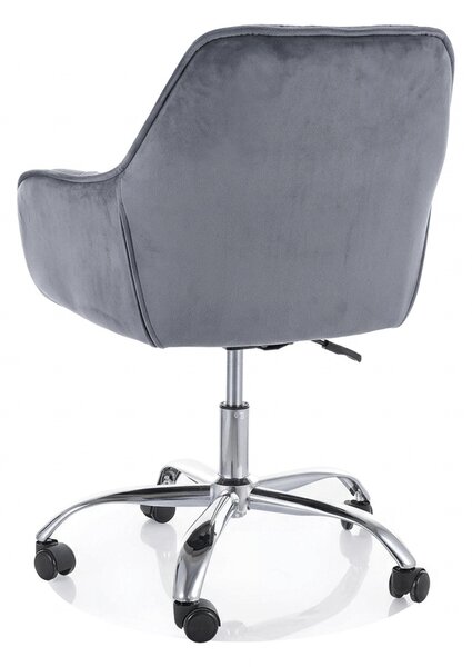 Kancelárske kreslo Q-190 VELVET, sivé