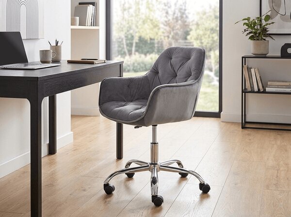 Kancelárske kreslo Q-190 VELVET, sivé
