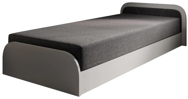 Detská posteľ 80x190 SNUGORIA 2 - tmavo šedá / pravé prevedenie