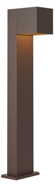 Vonkajšia lampa hrdzavo hnedá 65 cm vrátane LED IP64 so tlmeným svetlom a solárnym panelom - Charlene