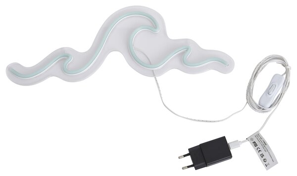 Neónové nástenné svietidlo modré vrátane LED - Wave