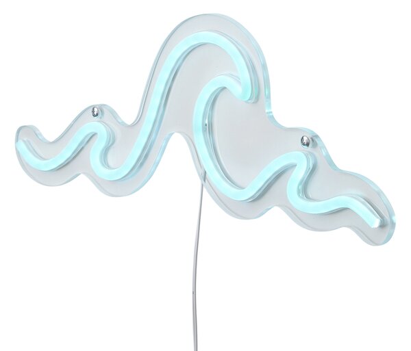 Neónové nástenné svietidlo modré vrátane LED - Wave