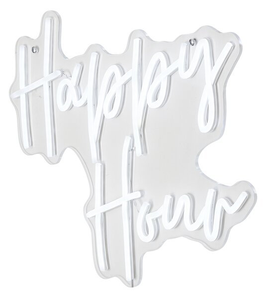 Neónová nástenná lampa biela vrátane LED - Happy Hour