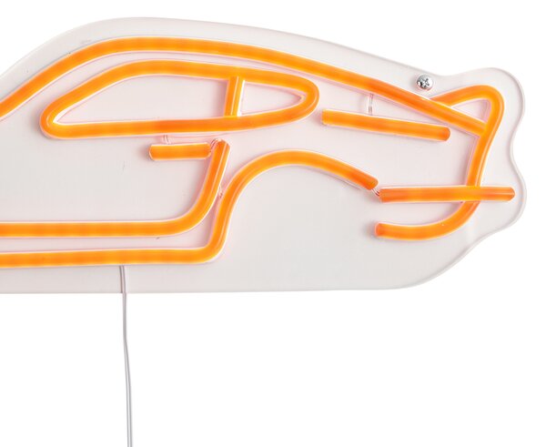 Neónové nástenné svietidlo oranžové vrátane LED - Auto