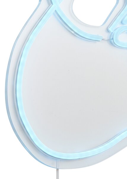 Neónové nástenné svietidlo modré vrátane LED - Paperplane