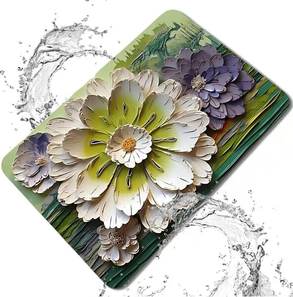 EDIBAZZAR | Protišmyková podložka do vane s kvetmi 40x60 cm