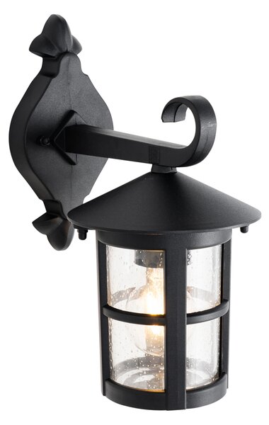 Klasická vonkajšia nástenná lampa čierna IP44 - Herb
