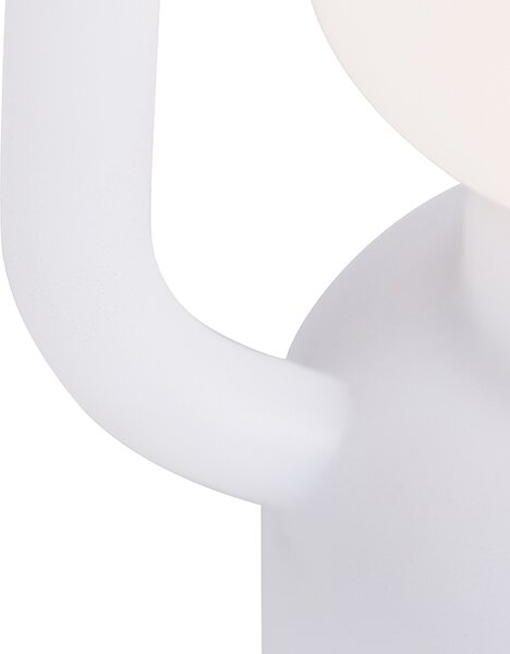 Stolná lampa biela IP44 vrátane Bluetooth reproduktora - Storm Music