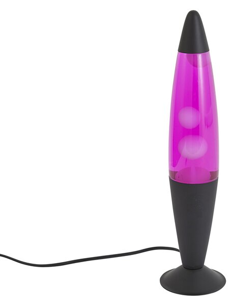 Lávová lampa ružová s bielym voskom vrátane LED - Molten Lava