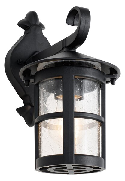 Klasická vonkajšia nástenná lampa čierna IP44 - Herb