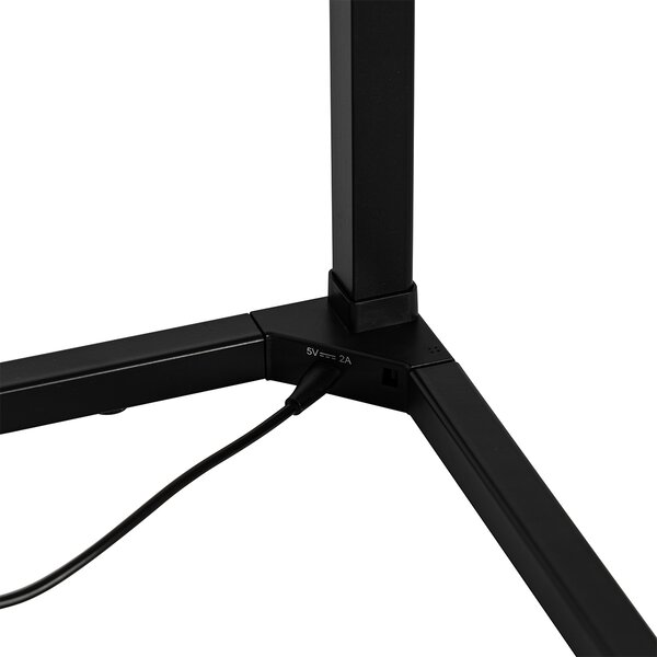 Stojacia lampa čierna vrátane LED s RGB a diaľkovým ovládaním - Carla