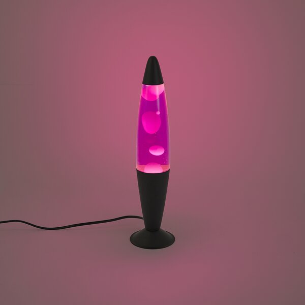 Lávová lampa ružová s bielym voskom vrátane LED - Molten Lava