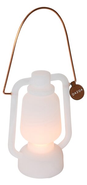 Stolná lampa nabíjateľná 22 cm IP44 biela - Storm Mini