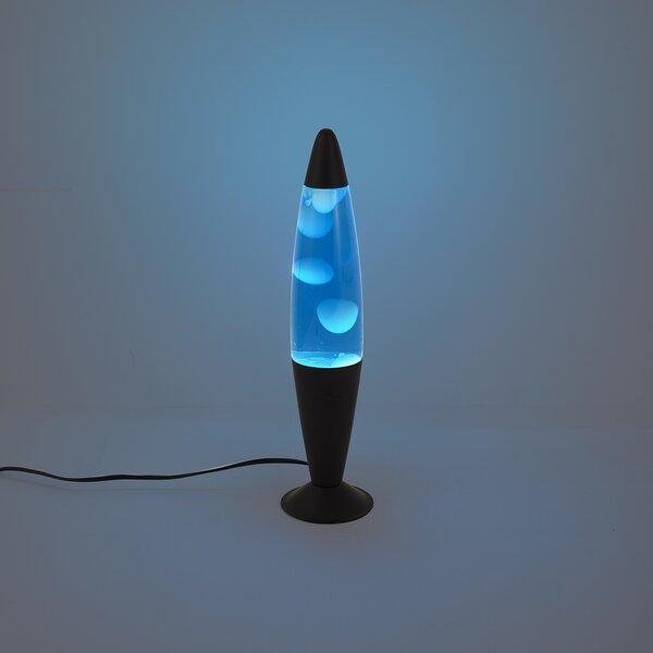 Lávová lampa modrá s bielym voskom vrátane LED - Molten Lava