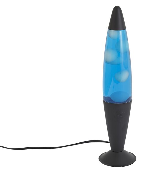 Lávová lampa modrá s bielym voskom vrátane LED - Molten Lava