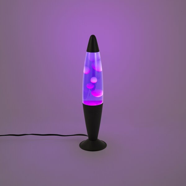 Lávová lampa fialová s bielym voskom vrátane LED - Molten Lava