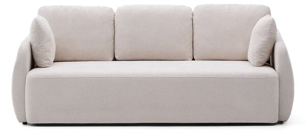 Krémová ženilková rozkladacia pohovka 225 cm Laira – Kave Home