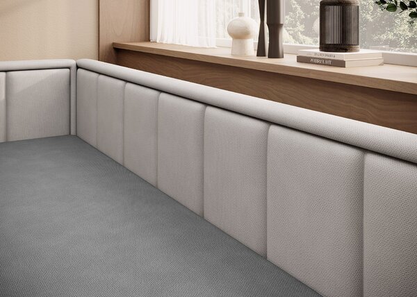 Rozkladacia váľanda s úložným priestorom 75x200 SLORA - tmavo šedá / svetlo šedá, ľavé prevedenie