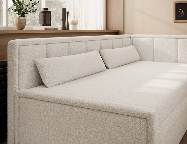 Rozkladacia váľanda s úložným priestorom 75x200 SLORA - biela, pravé prevedenie