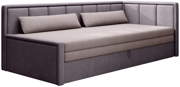 Rozkladacia váľanda s úložným priestorom 75x200 SLORA - ružová / svetlo fialová, pravé prevedenie