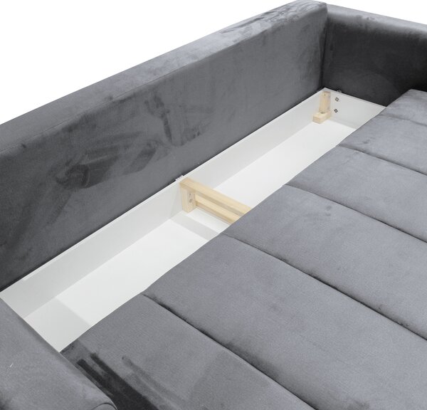KONDELA Rozkladacia pohovka, svetlosivá/sivá, GRACE BIG SOFA