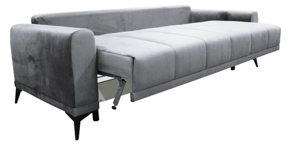 KONDELA Rozkladacia pohovka, svetlosivá/sivá, GRACE BIG SOFA