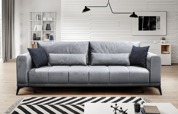 KONDELA Rozkladacia pohovka, svetlosivá/sivá, GRACE BIG SOFA