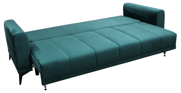 KONDELA Rozkladacia pohovka, smaragdová/horčicová, GRACE BIG SOFA