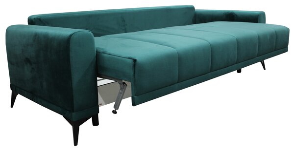 KONDELA Rozkladacia pohovka, smaragdová/horčicová, GRACE BIG SOFA
