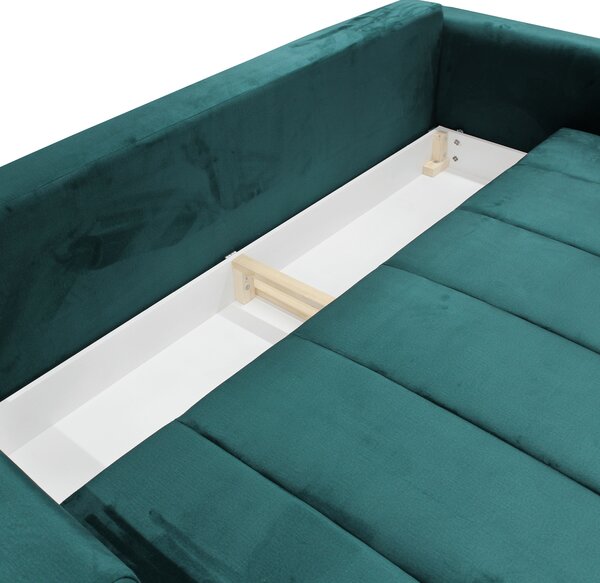 KONDELA Rozkladacia pohovka, smaragdová/horčicová, GRACE BIG SOFA