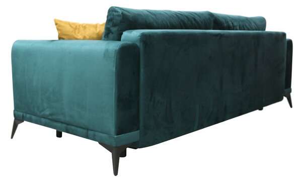KONDELA Rozkladacia pohovka, smaragdová/horčicová, GRACE BIG SOFA