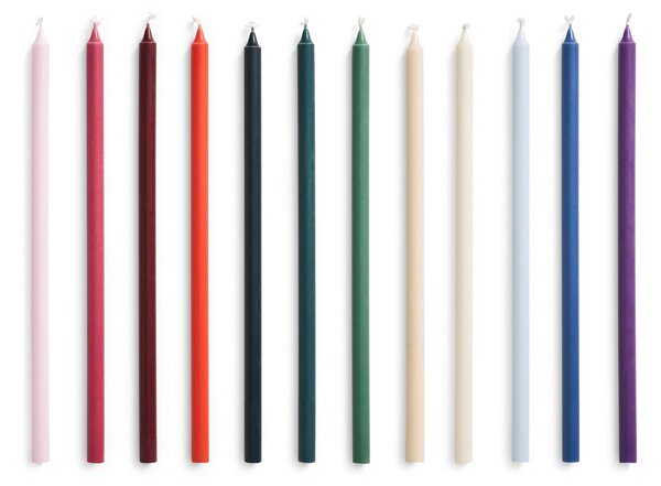Svíčky Slim Pastels Ø 1,2 cm – set 12 ks