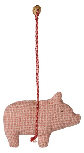 Závěsná vánoční ozdoba Pig / Checker Rose