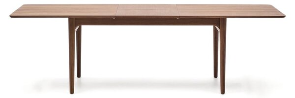 Rozkladací jedálenský stôl s prídavnou doskou v dekore orecha 100x200 cm Elan – Kave Home