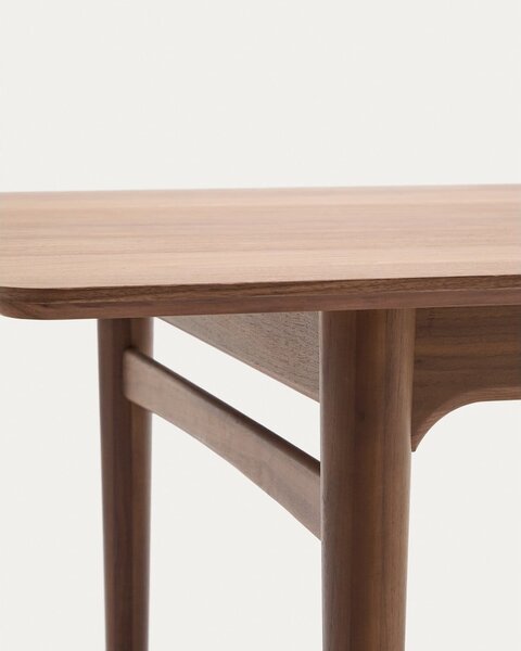 Rozkladací jedálenský stôl s prídavnou doskou v dekore orecha 100x200 cm Elan – Kave Home