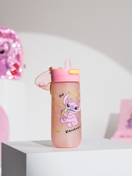 Sinsay - Fľaša na vodu s rúčkou a slamkou Lilo & Stitch - viacfarebná