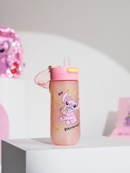 Sinsay - Fľaša na vodu s rúčkou a slamkou Lilo & Stitch - viacfarebná