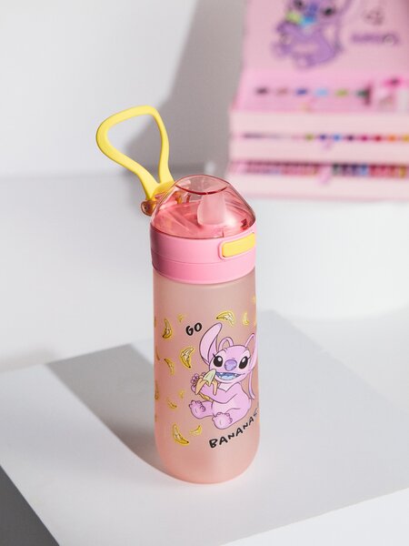 Sinsay - Fľaša na vodu s rúčkou a slamkou Lilo & Stitch - viacfarebná