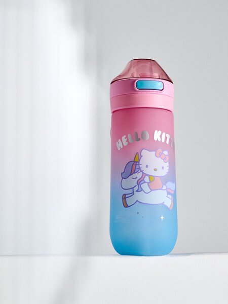 Sinsay - Fľaša na vodu s rúčkou a slamkou Hello Kitty - viacfarebná