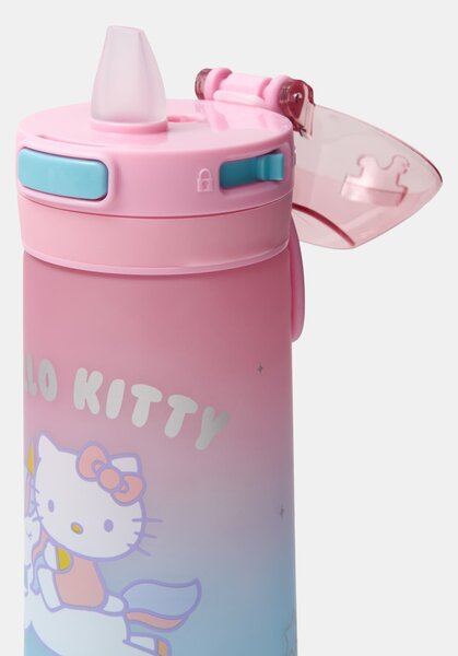 Sinsay - Fľaša na vodu s rúčkou a slamkou Hello Kitty - viacfarebná