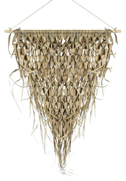 Tapiséria pletený trojuholník palmového lístia na prútiku - 3*65*75cm - Mars & More